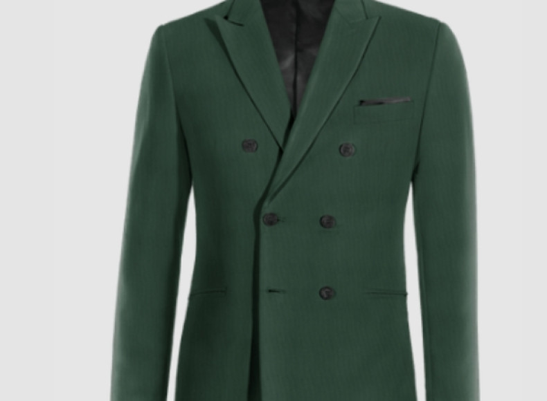 Green Double Breasted Suit